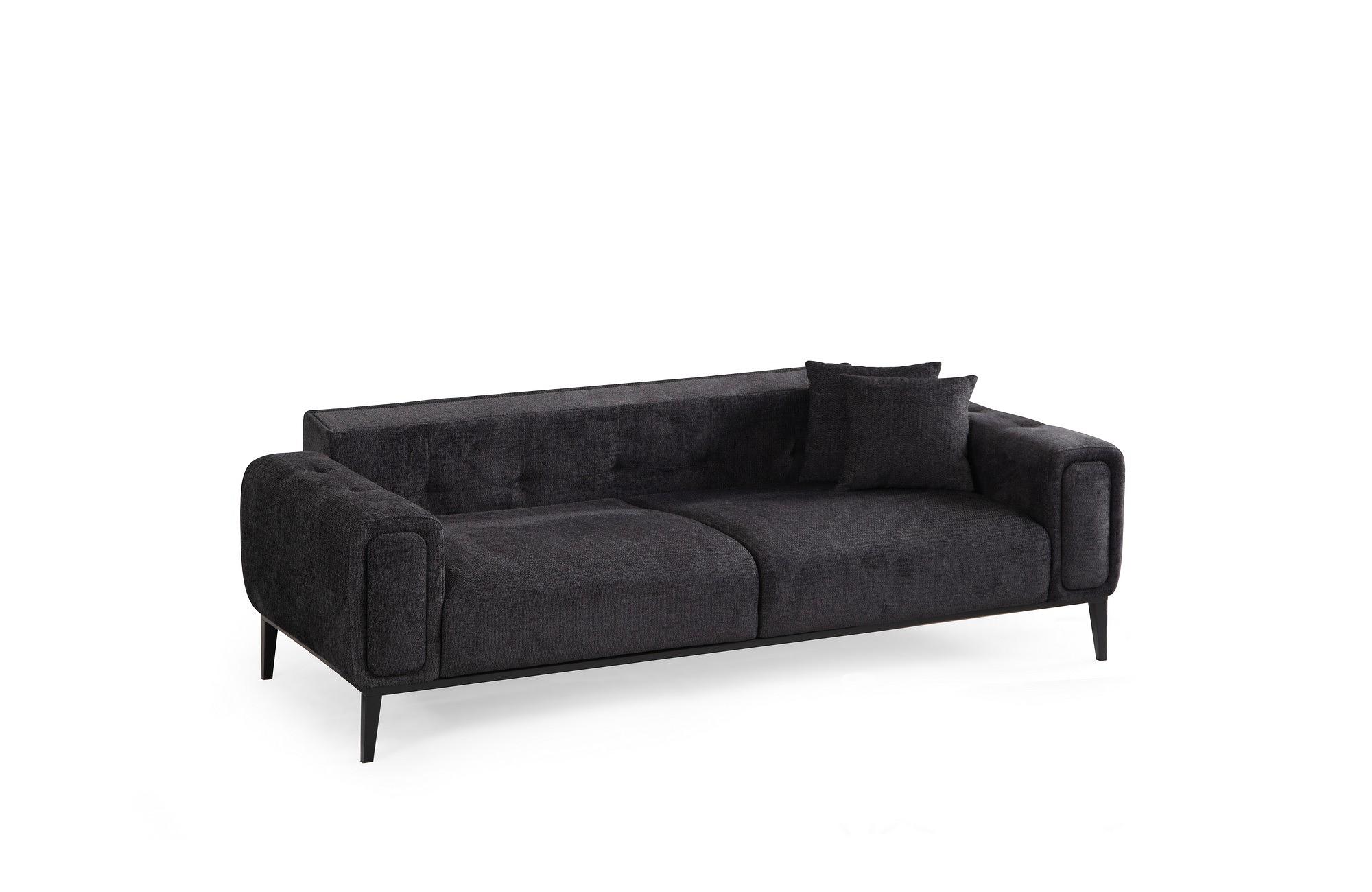 Athena 3-Sitzer Schlafsofa Schwarz 6