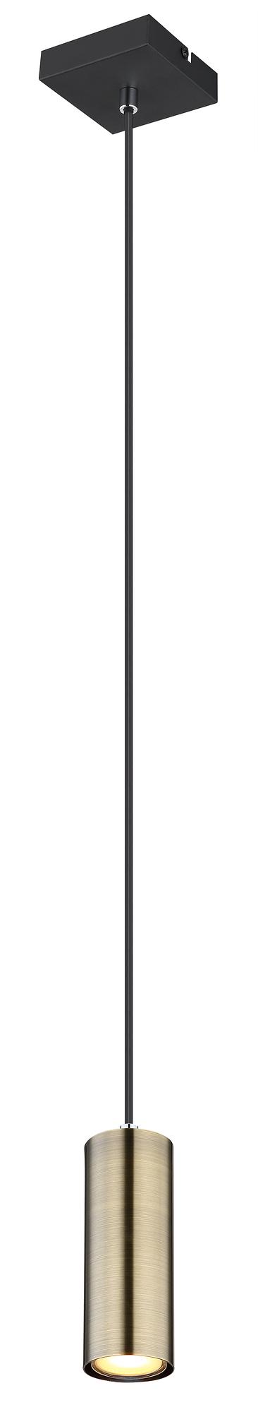 1-Flammig Robby Typ B Pendelleuchte Eisen Schwarz Messing 3