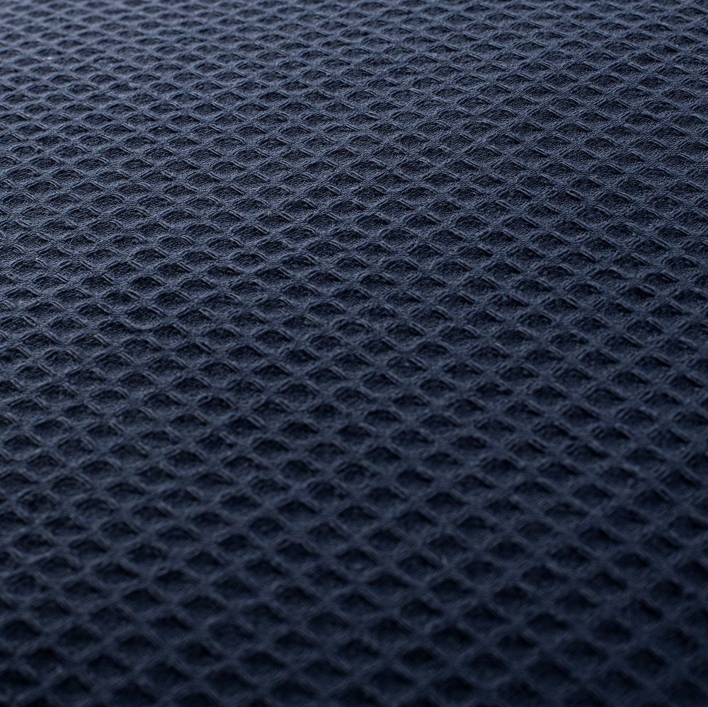 2x Kissen und Decken Set aus Waffelpiqué 100% Baumwolle Blau 4