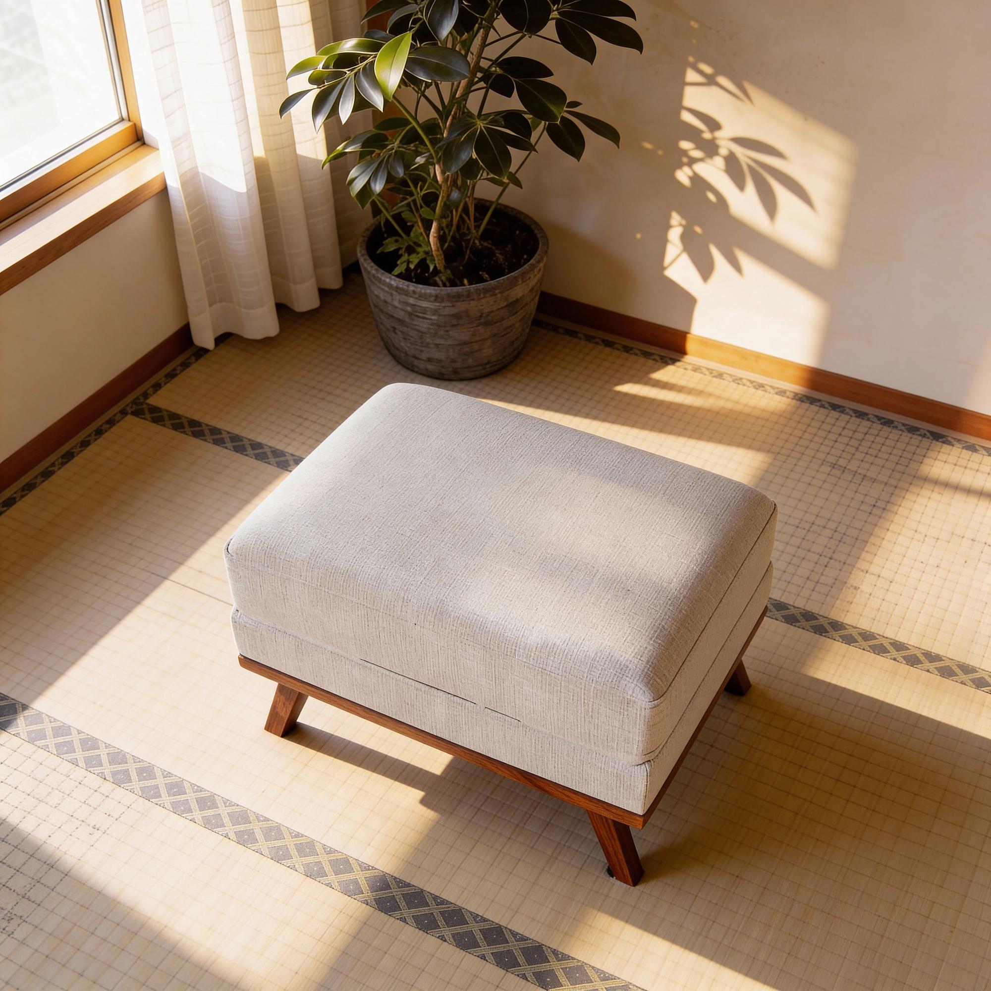 Hocker Japandi Beige 2