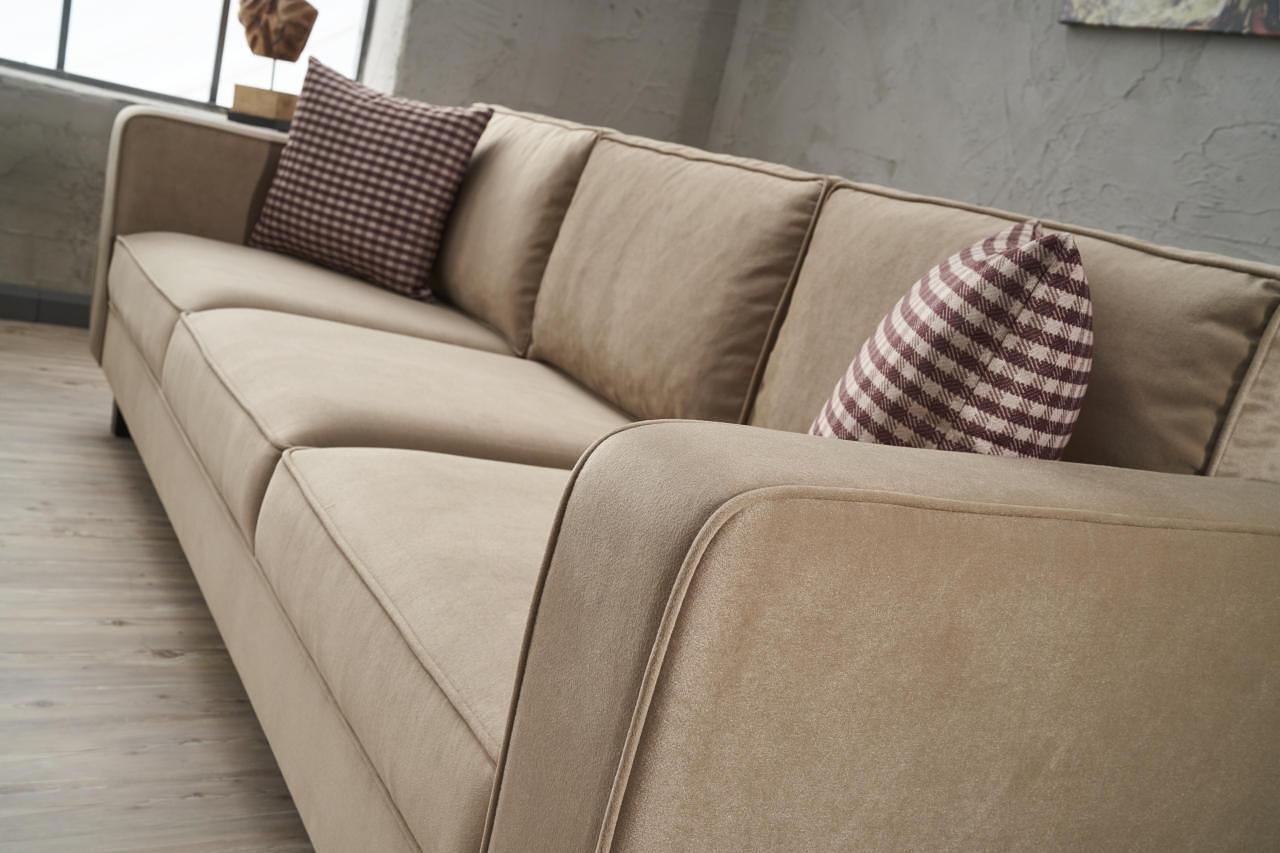 Kale Sofa 3-Sitzer Samt Creme 3