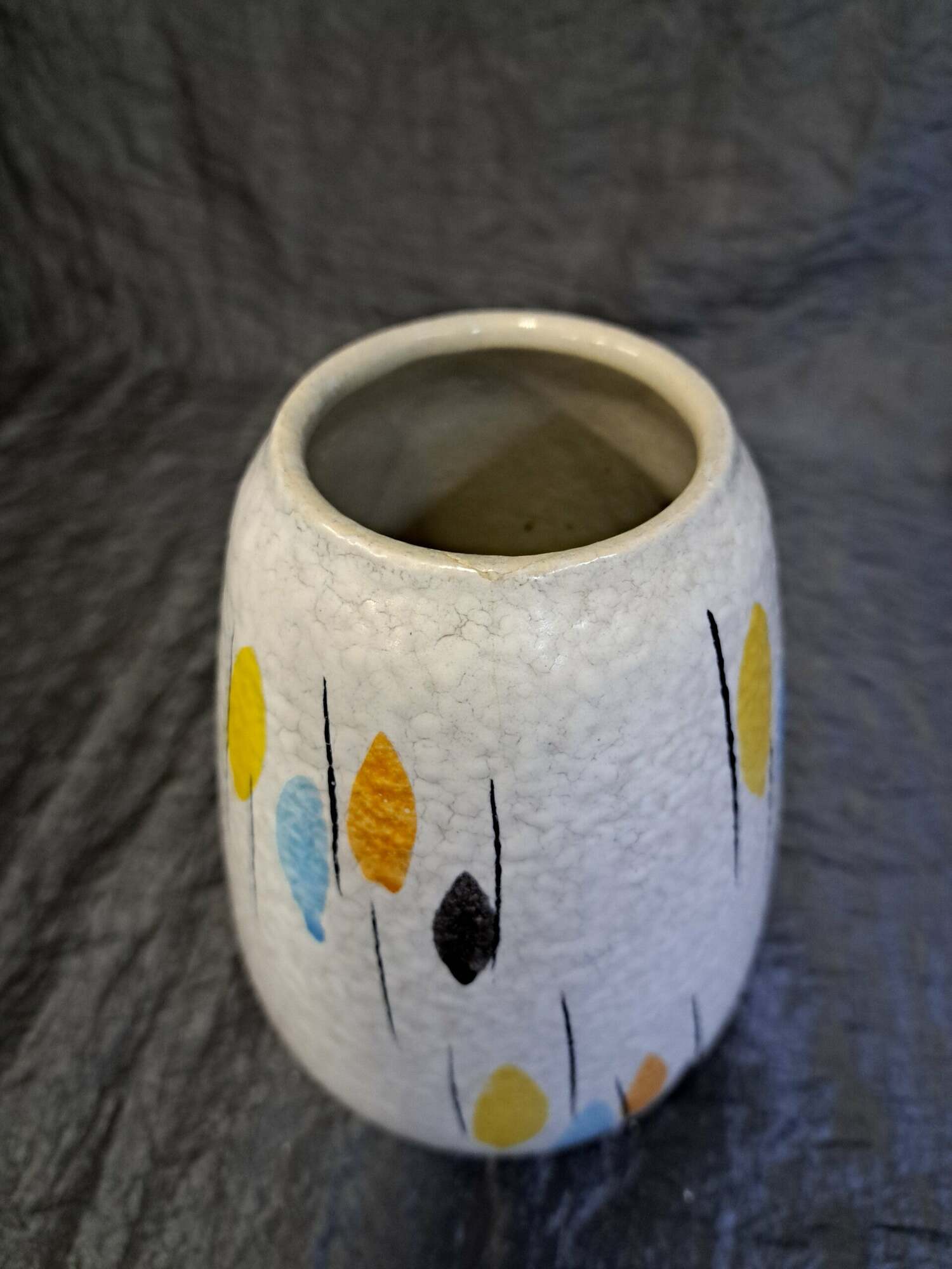 Vintage Vase Keramik Mehrfarbig 2