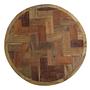 Runder Couchtisch Teakholz ø80cm 3