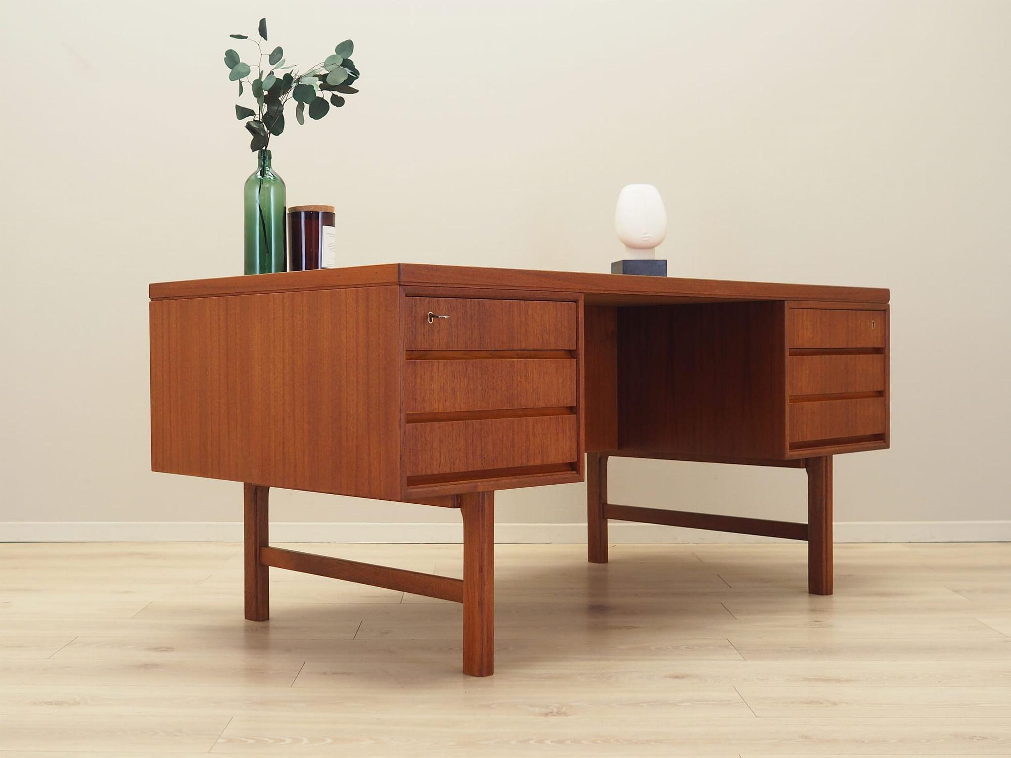Schreibtisch Teakholz 1970er Jahre 4