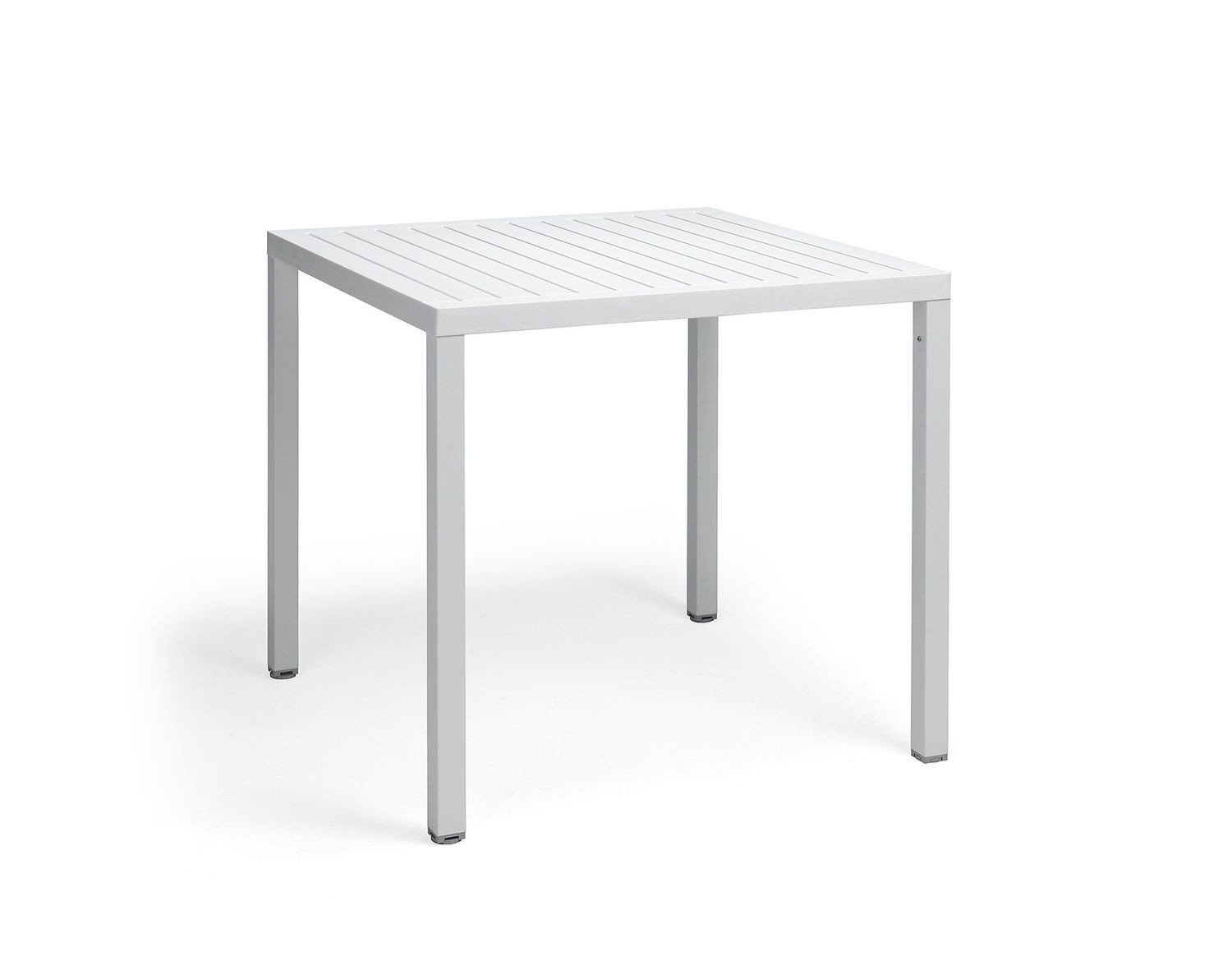 Cube 80 Gartentisch Kunststoff Metall Weiß 0