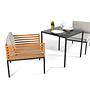 L07 Balcony furniture set Acacia wood Black 3