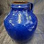 Vintage Vase Keramik Blau  2