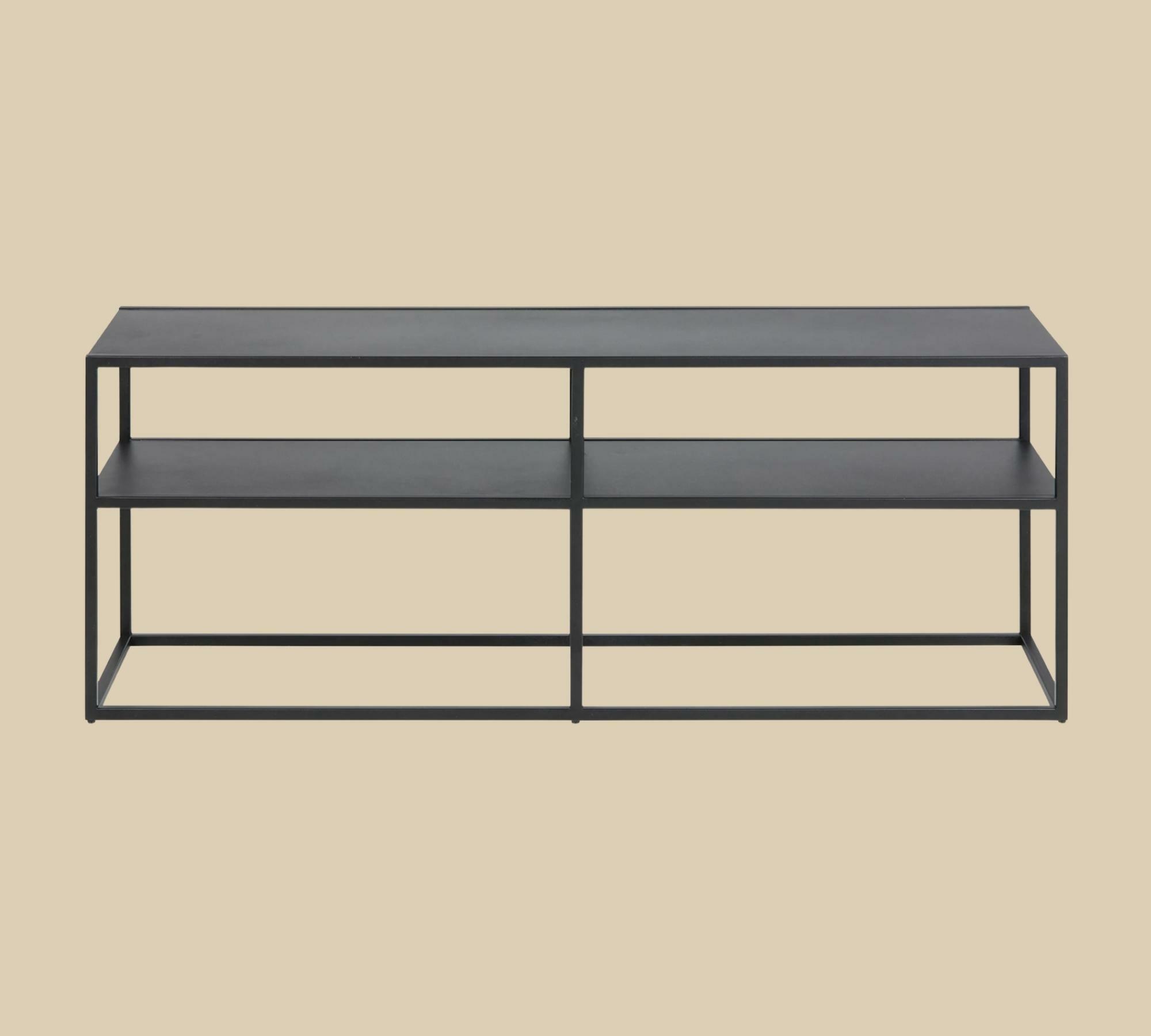 TV Lowboard Stahl Schwarz 0