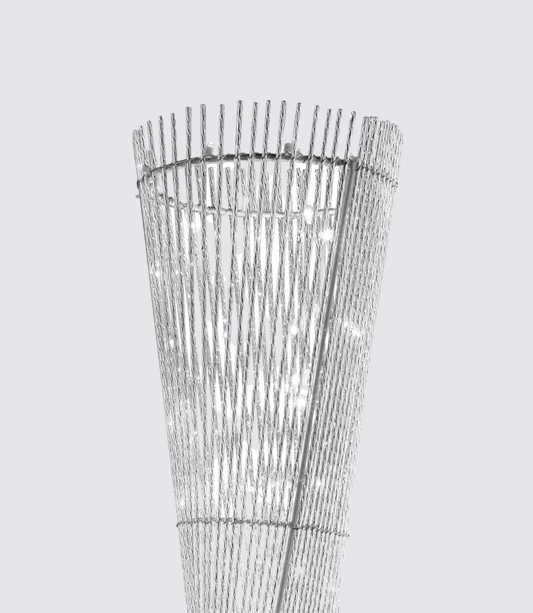 LED-Stehleuchte Aluminium 120-flammig Silber 1