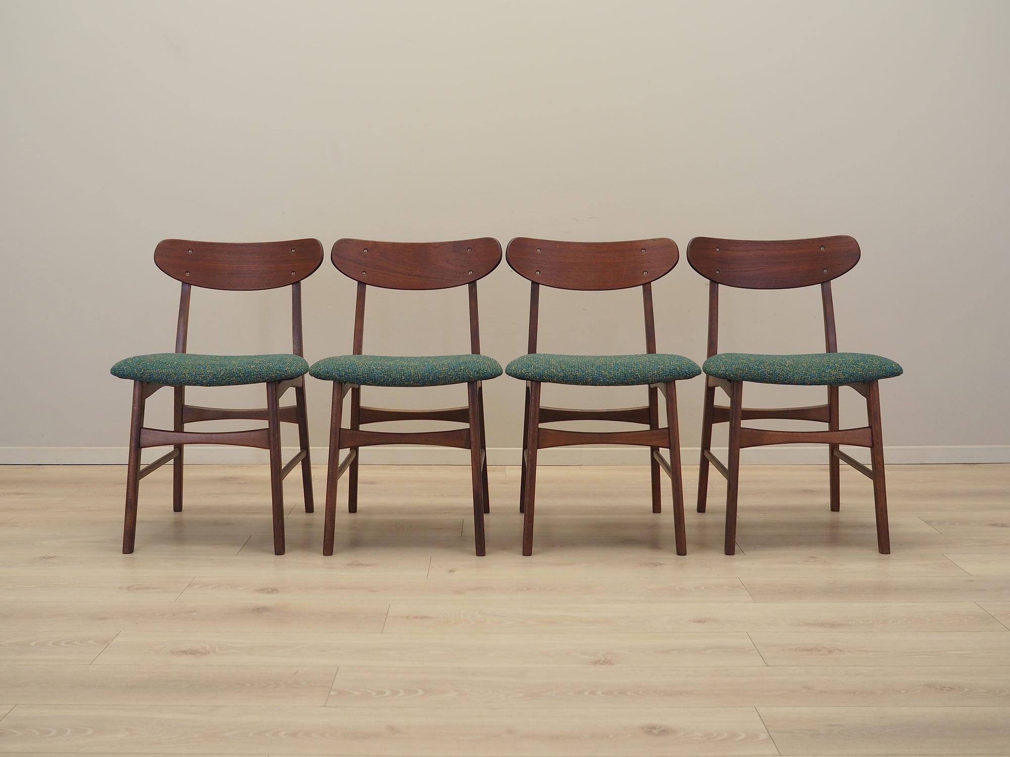 4x Sedia da pranzo in legno di teak anni '70 3