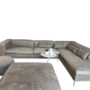 Sofa, Hocker & Pouf Leder Edelstahl Grau 0