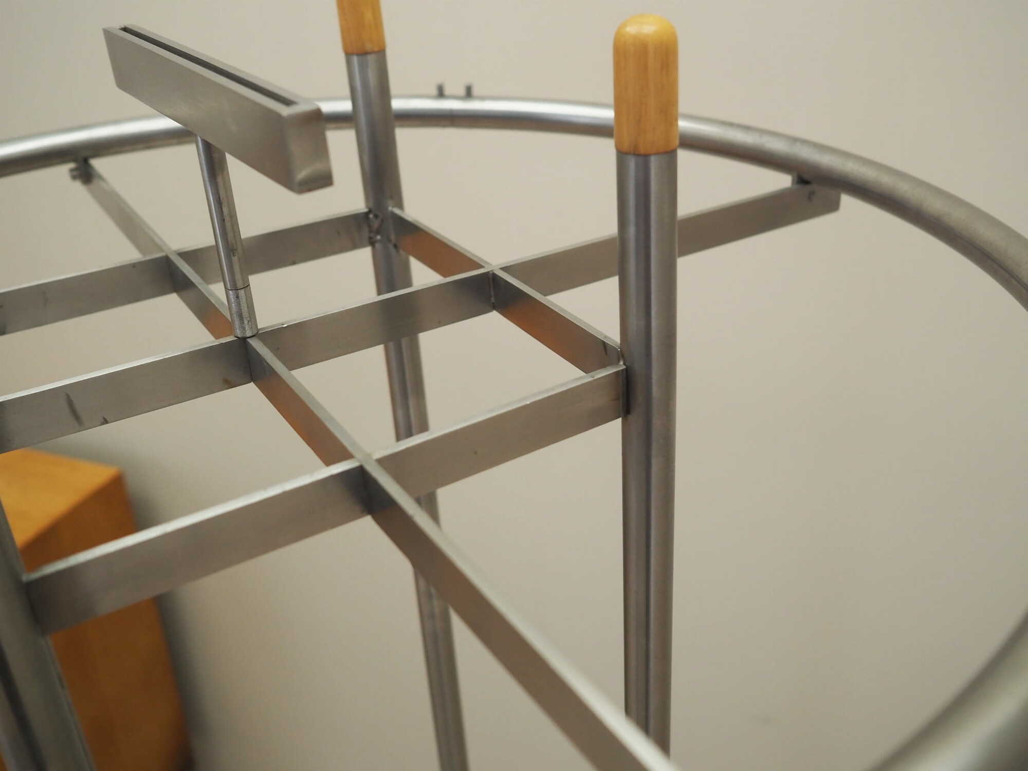 Vintage coat rack metal silver 1990s 9