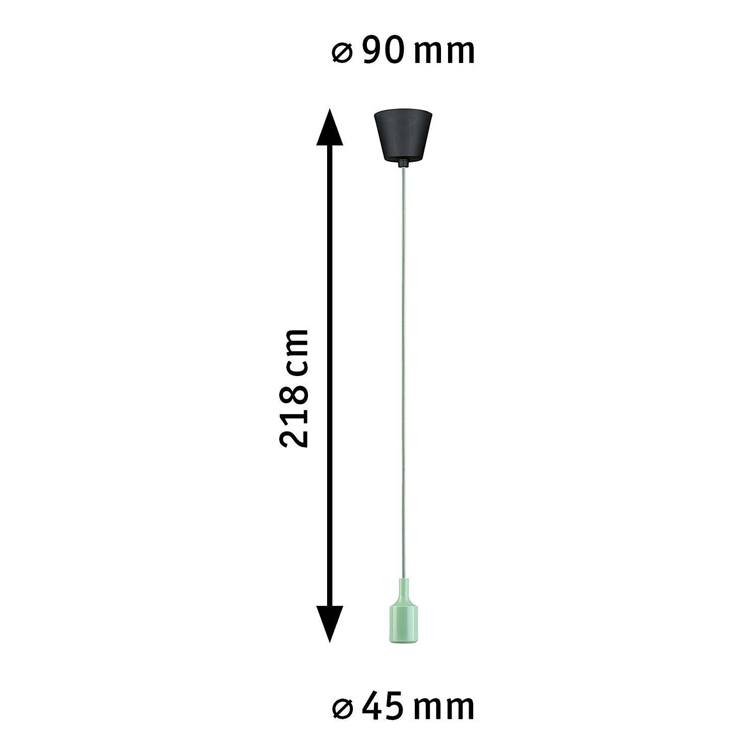 Ketil Pendelleuchte Silikon Microfaser Hellgrün 4
