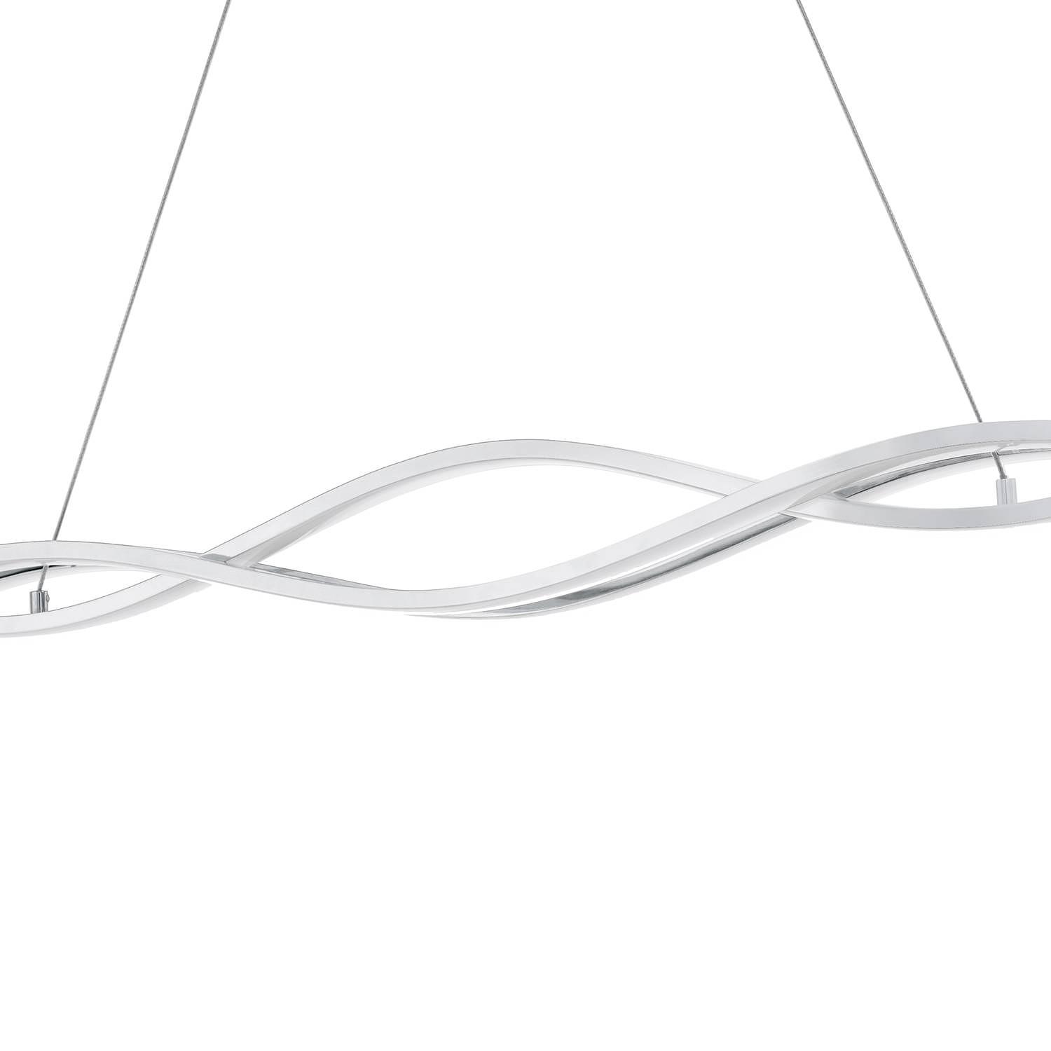 3-light LED pendant lamp Lasana IV Steel 3