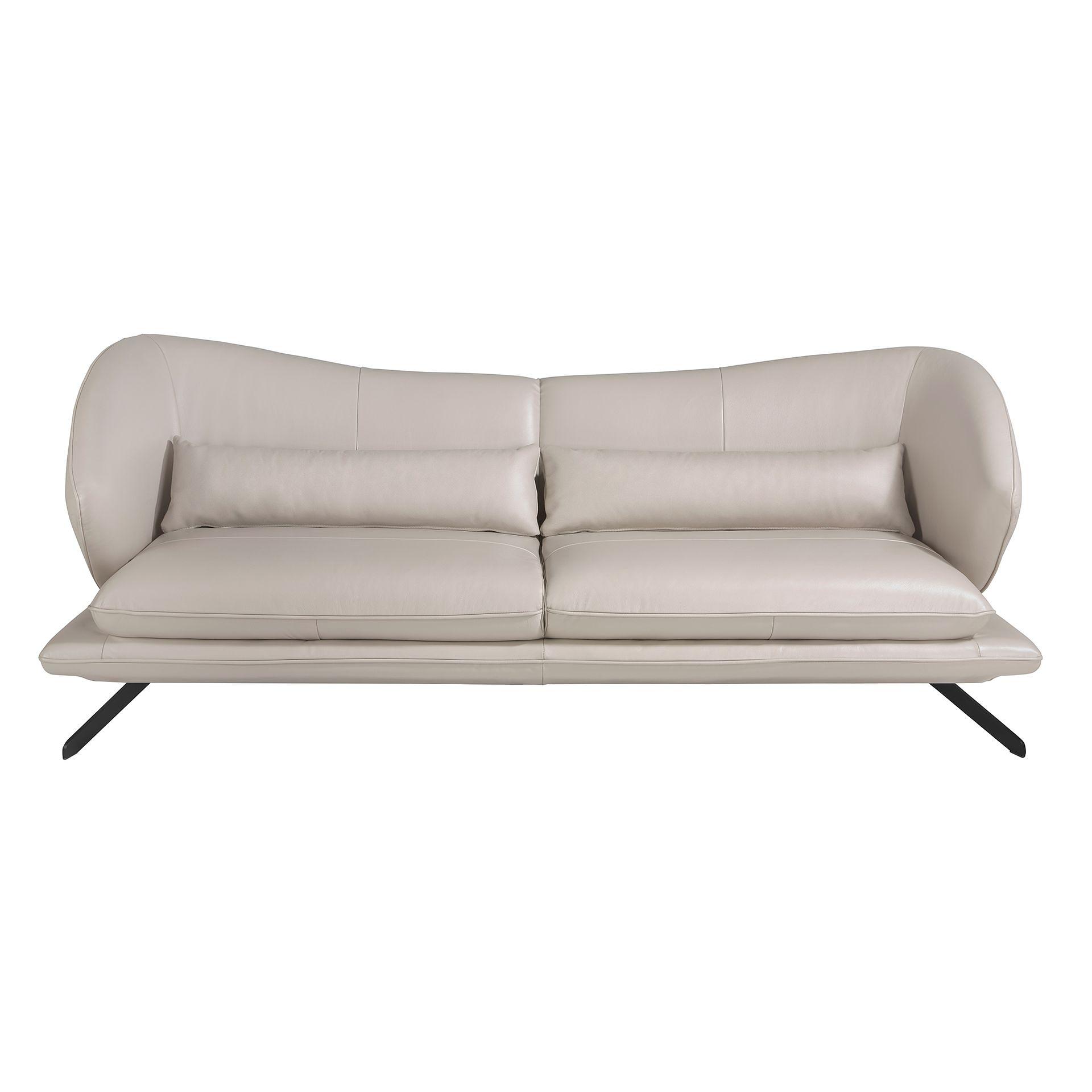3-Sitzer Sofa in taubengrauem Leder 6146 1