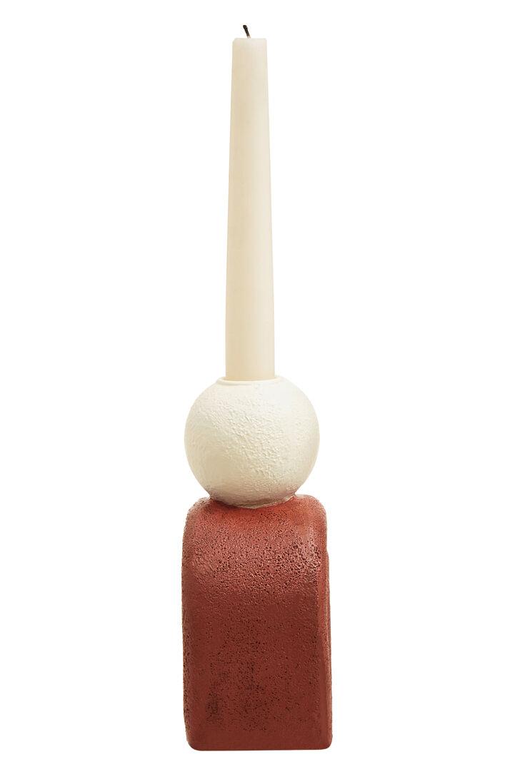 Candlestick Holder Cream Red 3