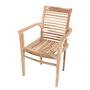 Stacking chair Java set of 2 teak brown 2