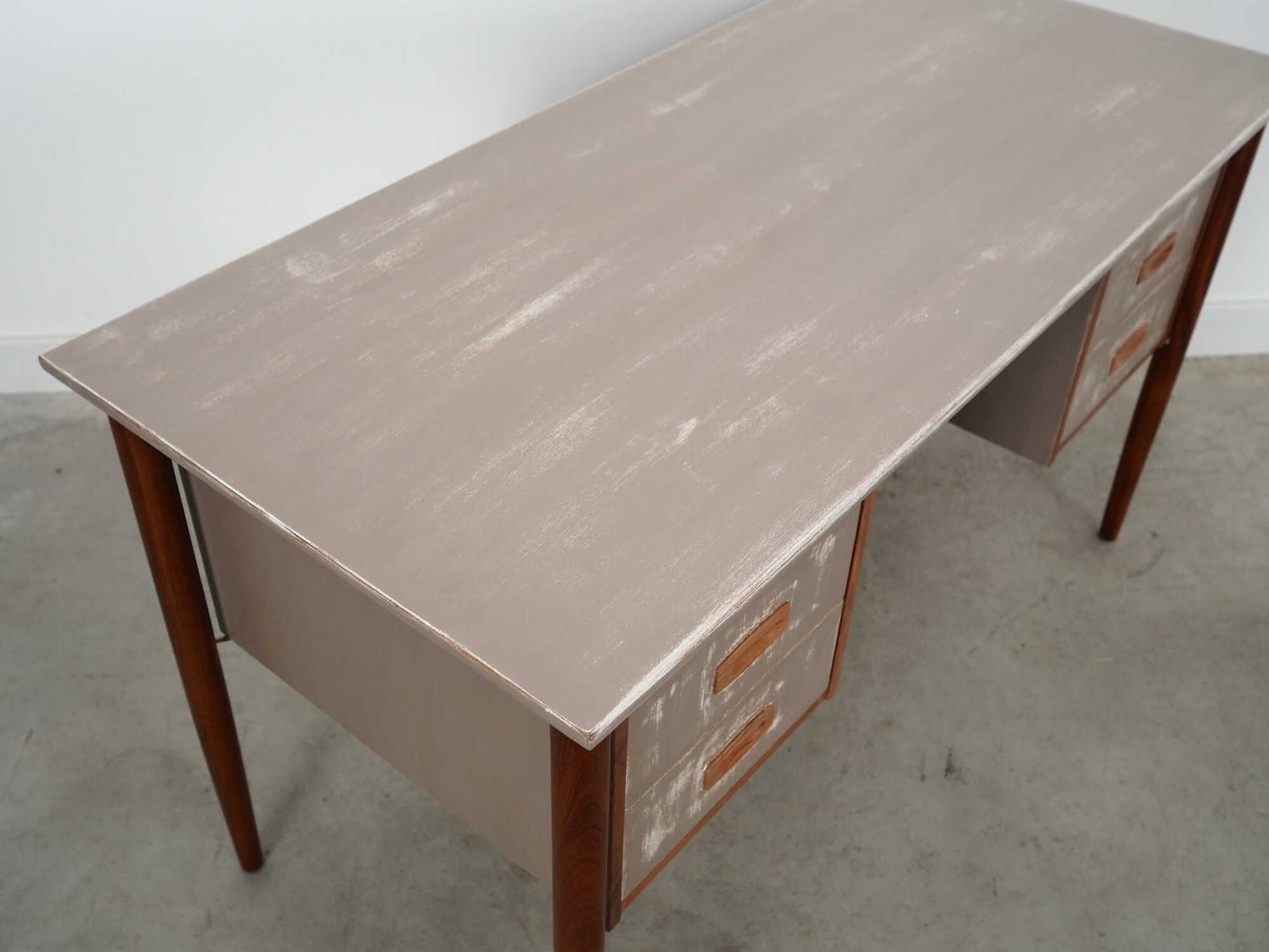 Vintage Desk Teak Wood Brown 1960s 6