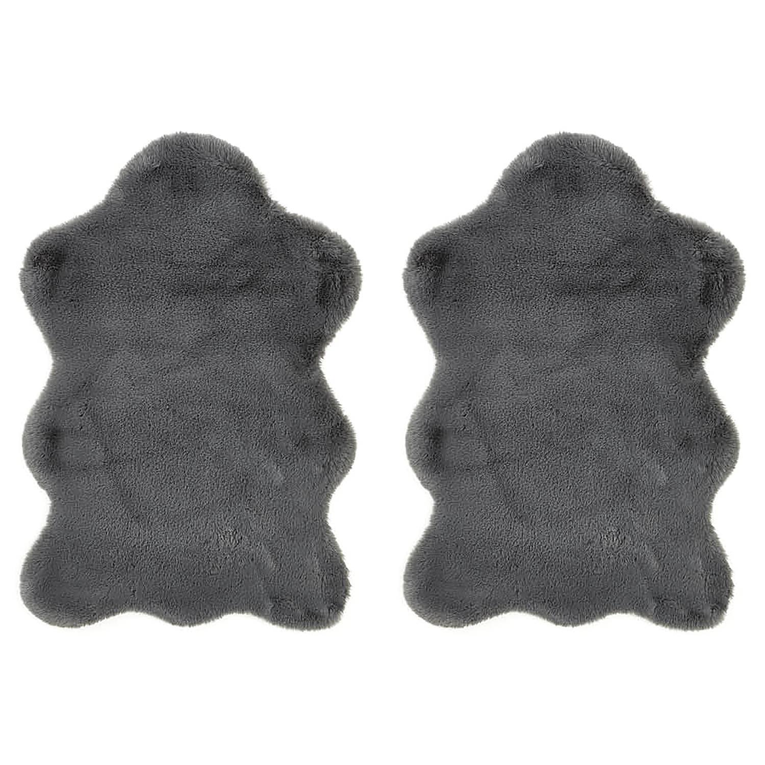2x Dekofell Coste Anthrazit 1