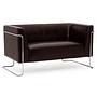 CURACAO Lounge Sofa Faux Leather Brown 1