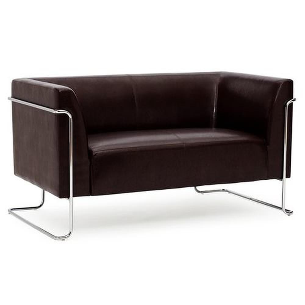 CURACAO Lounge Sofa Kunstleder Braun 1