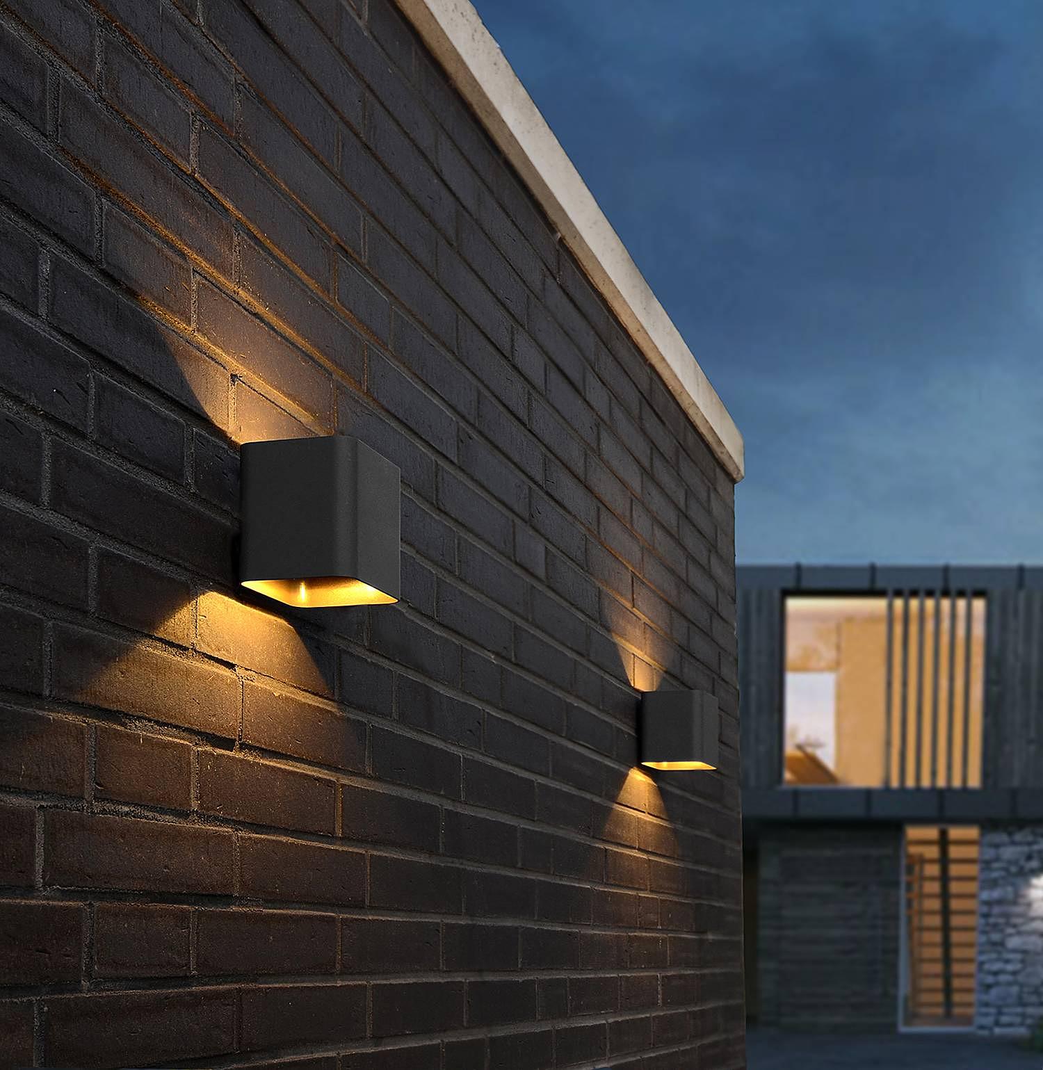 LED-Außenwandleuchte Dodd Typ C Grau 0