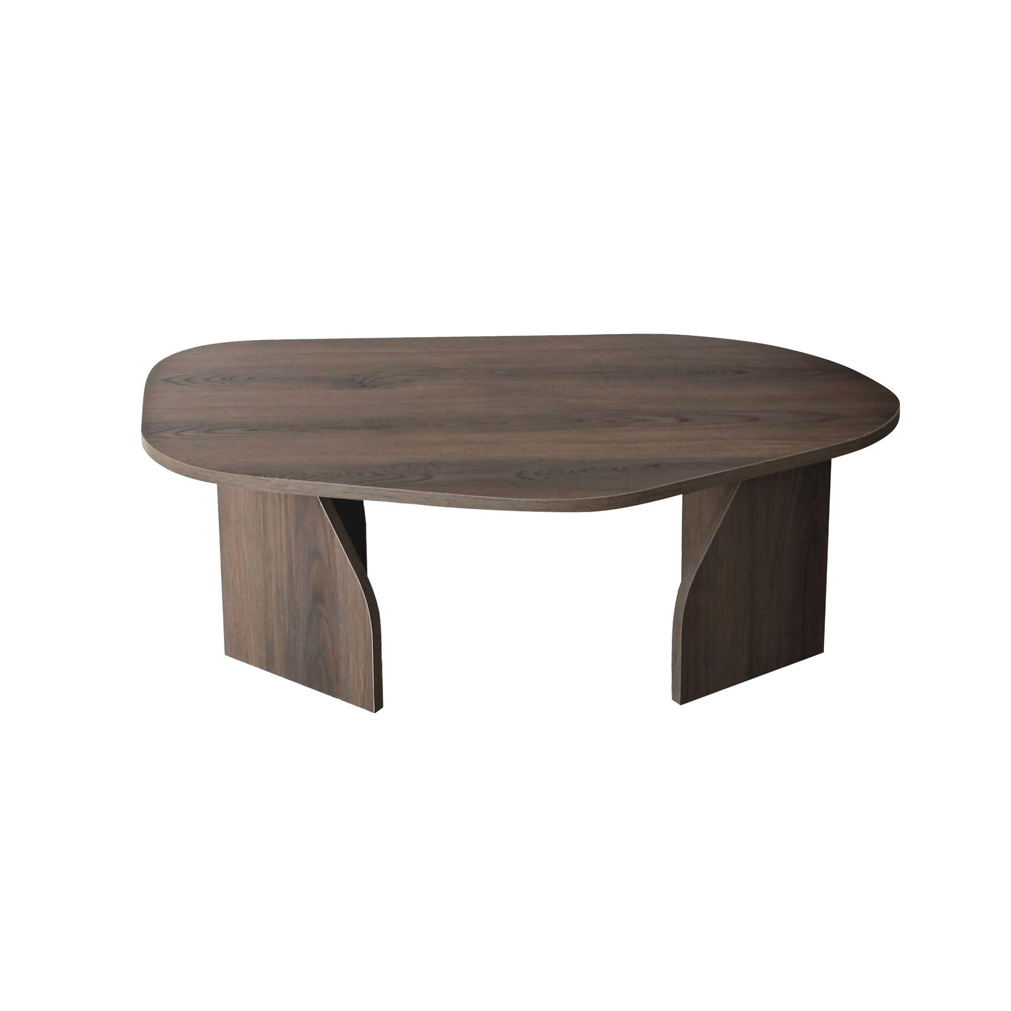 Rock Coffee Table Walnut Look Brown 1