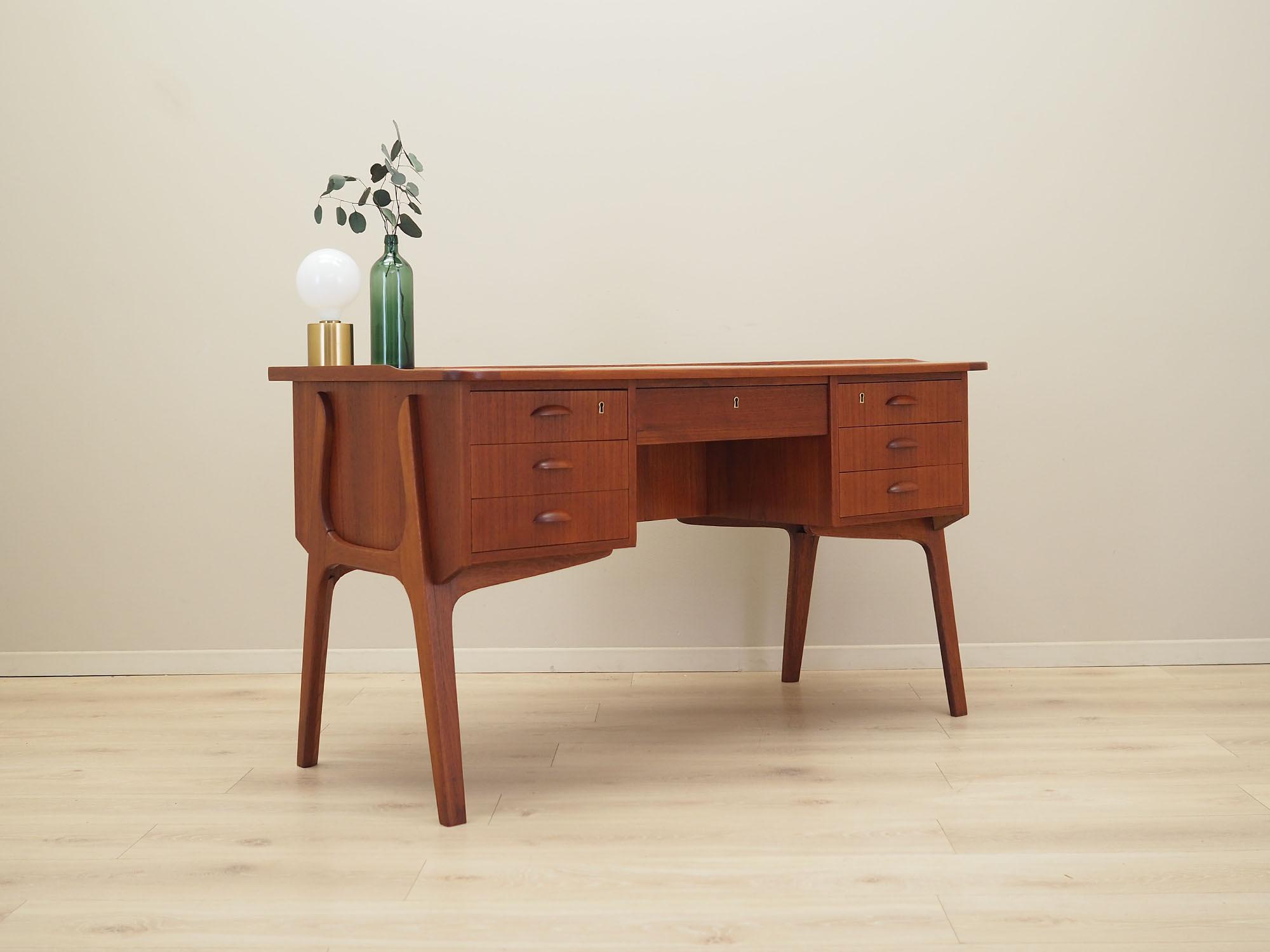 Schreibtisch Teakholz 1970er Jahre 4