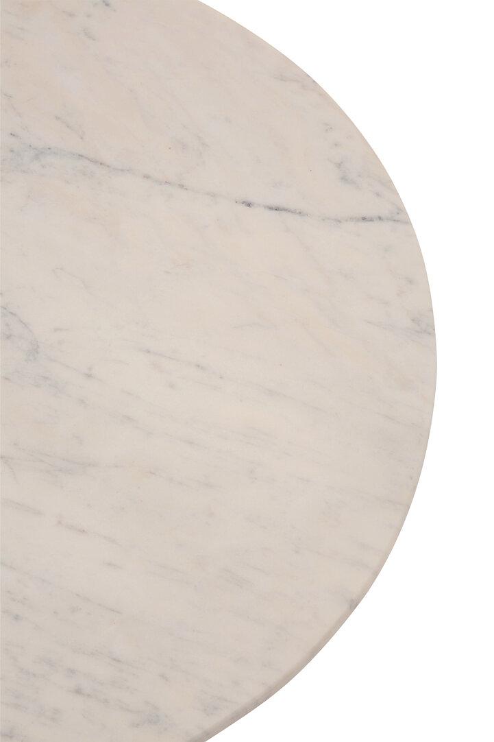 Amira White Marble Top Gold Base Beistelltisch
 1