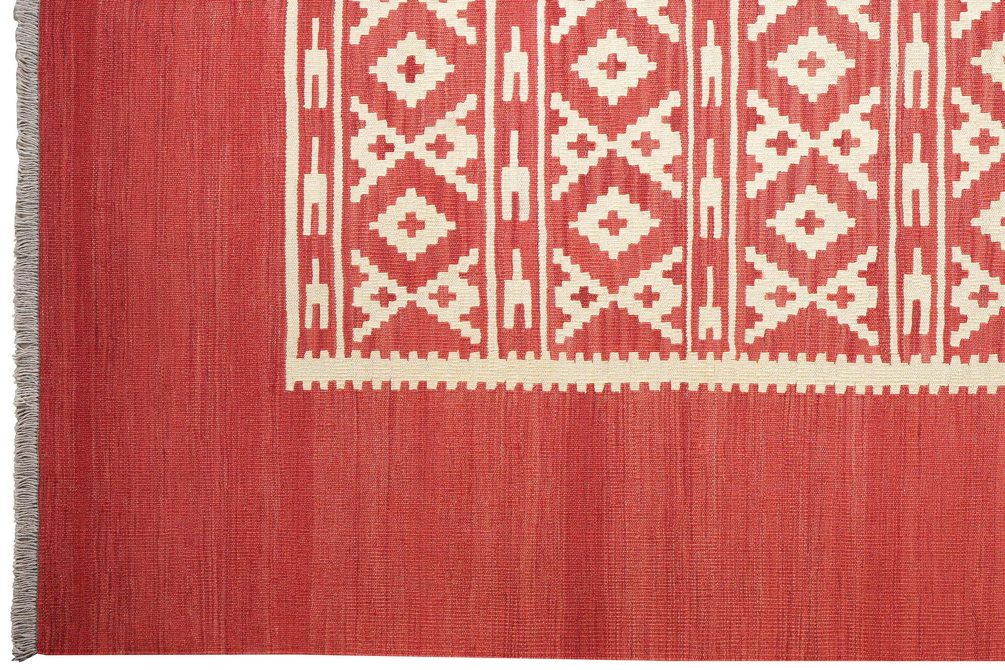 Kelim Gashgai Teppich Wolle Rot 1