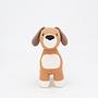 Dog stuffed animal cotton brown 1