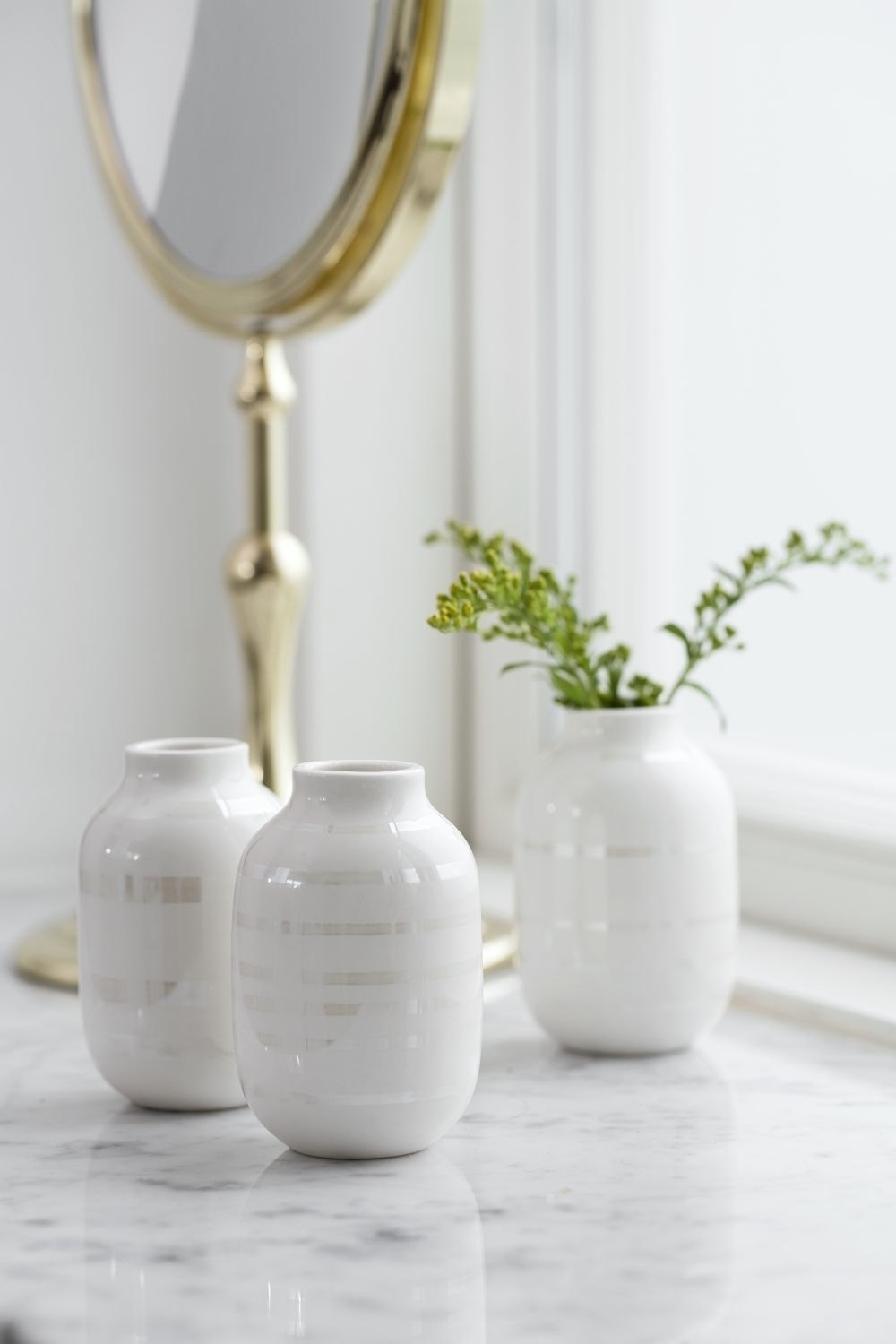 Omaggio Keramikvase Weiß 8