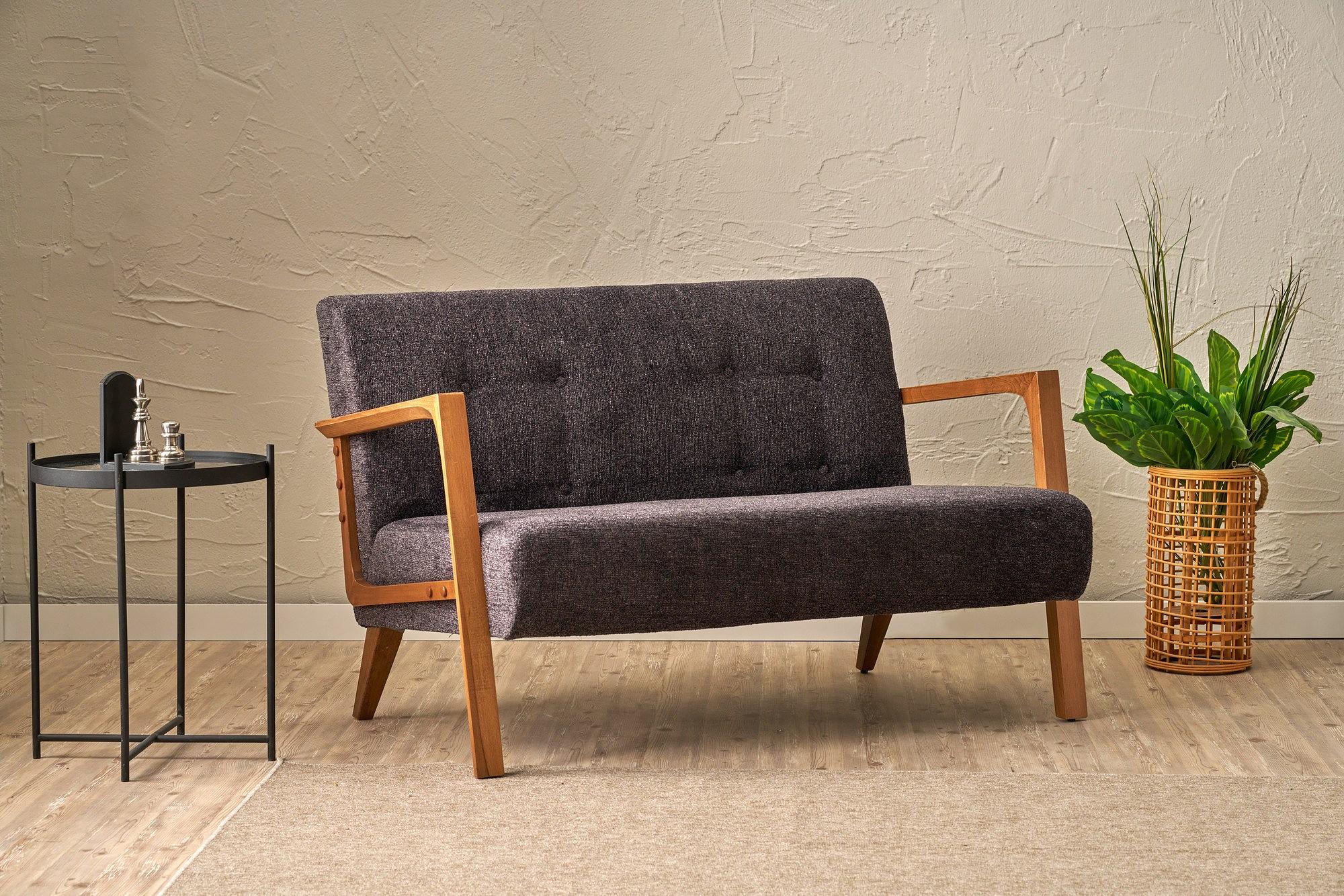 Kemer Sofa Buchenholz Anthracite 0