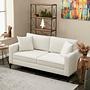 Lima Sofa 2-Sitzer Creme mit schwarzen Beinen 1