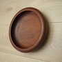 Piatto vintage in legno di teak marrone anni '60 1