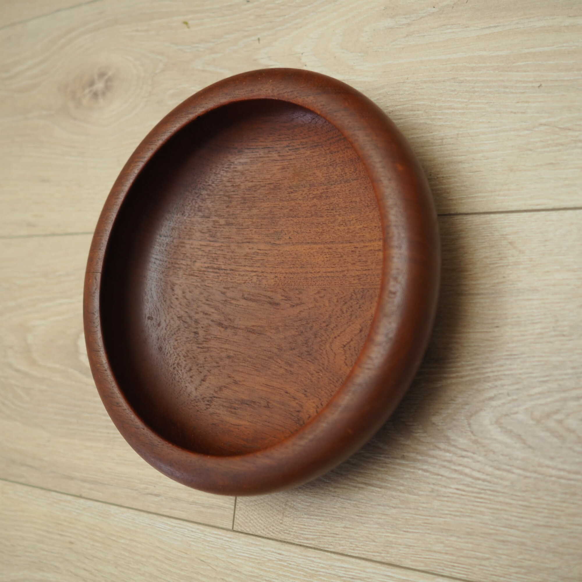 Vintage Plate Teak Brown 1960s 1