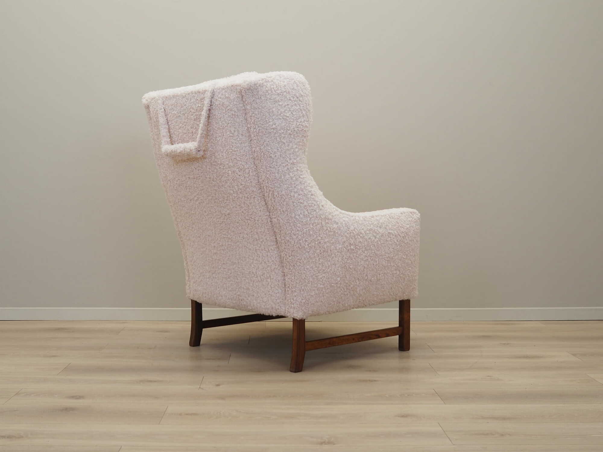 Chair Textile Wood Cream 1970s 6