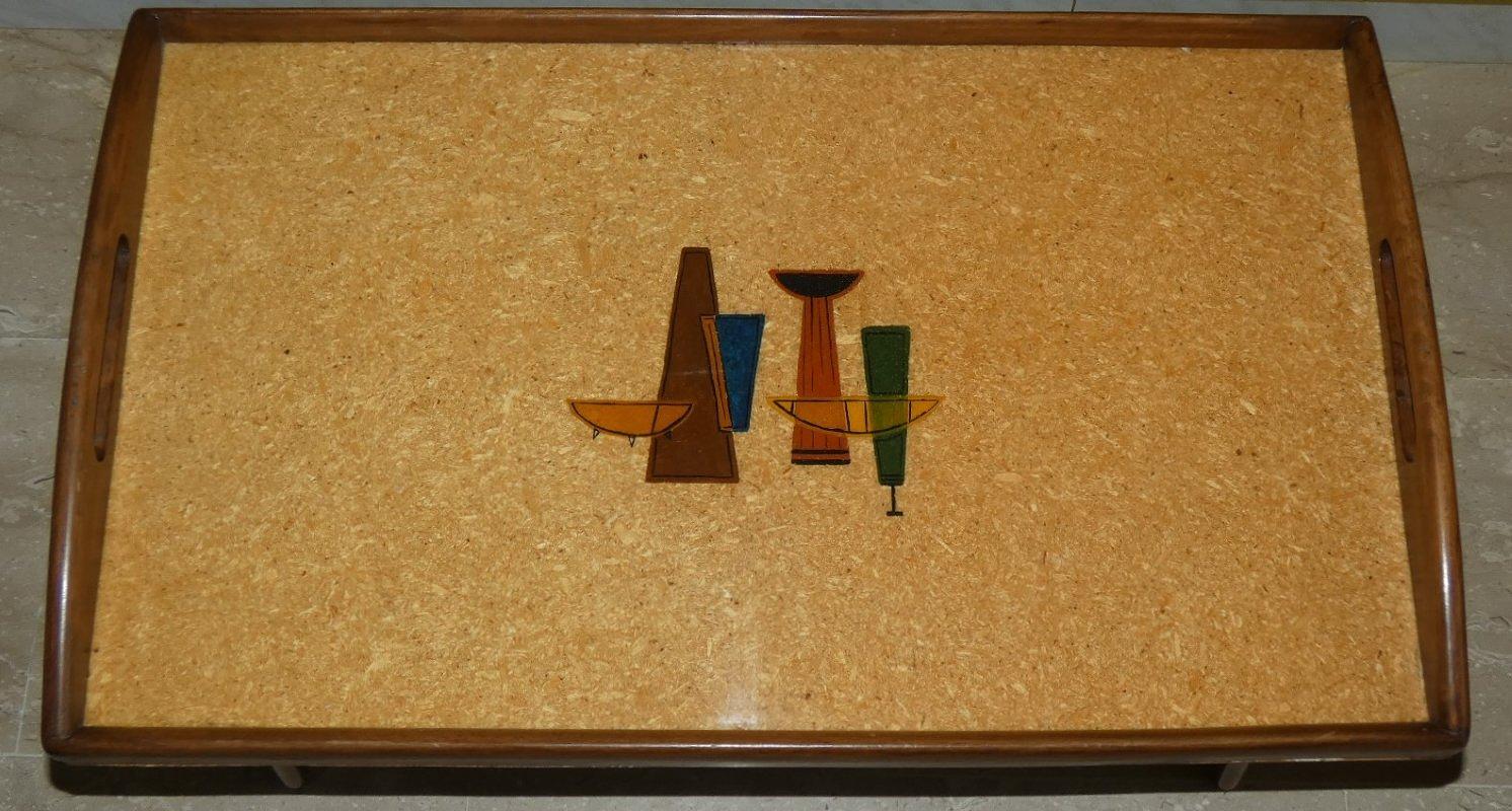 Couchtischtablett Art-déco Holz 1930er Jahre 2