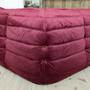 Togo Corner Sofa Velvet Burgundy 3