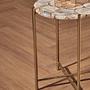 Vita Side Table Steel Stone Natural Agate 7