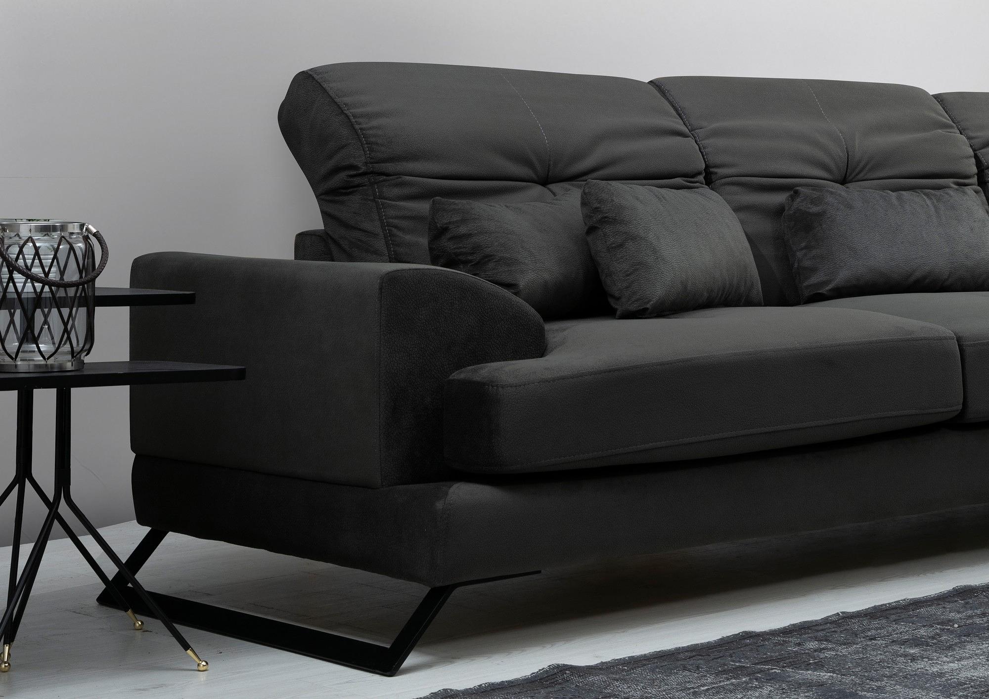 Frido Ecksofa Rechts Anthrazit 5