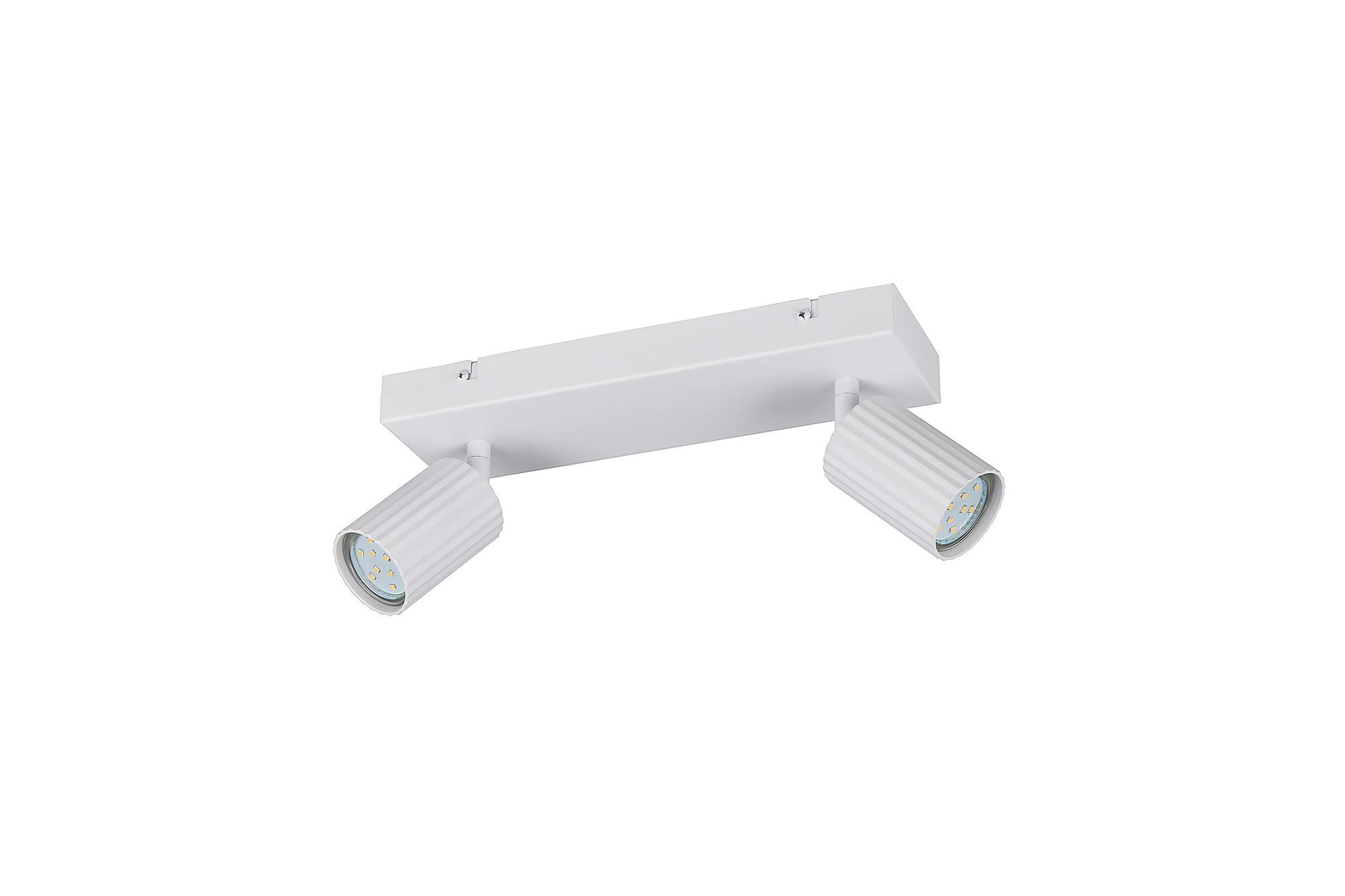2-Light Soka Ceiling Light Rectangular Iron White 4