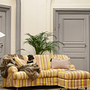 Lejonet Sofa 2,5-Sitzer Leinen Gestreift ohne Pouf 0