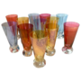 12x Vintage Glas Kristallglas Mehrfarbig 0