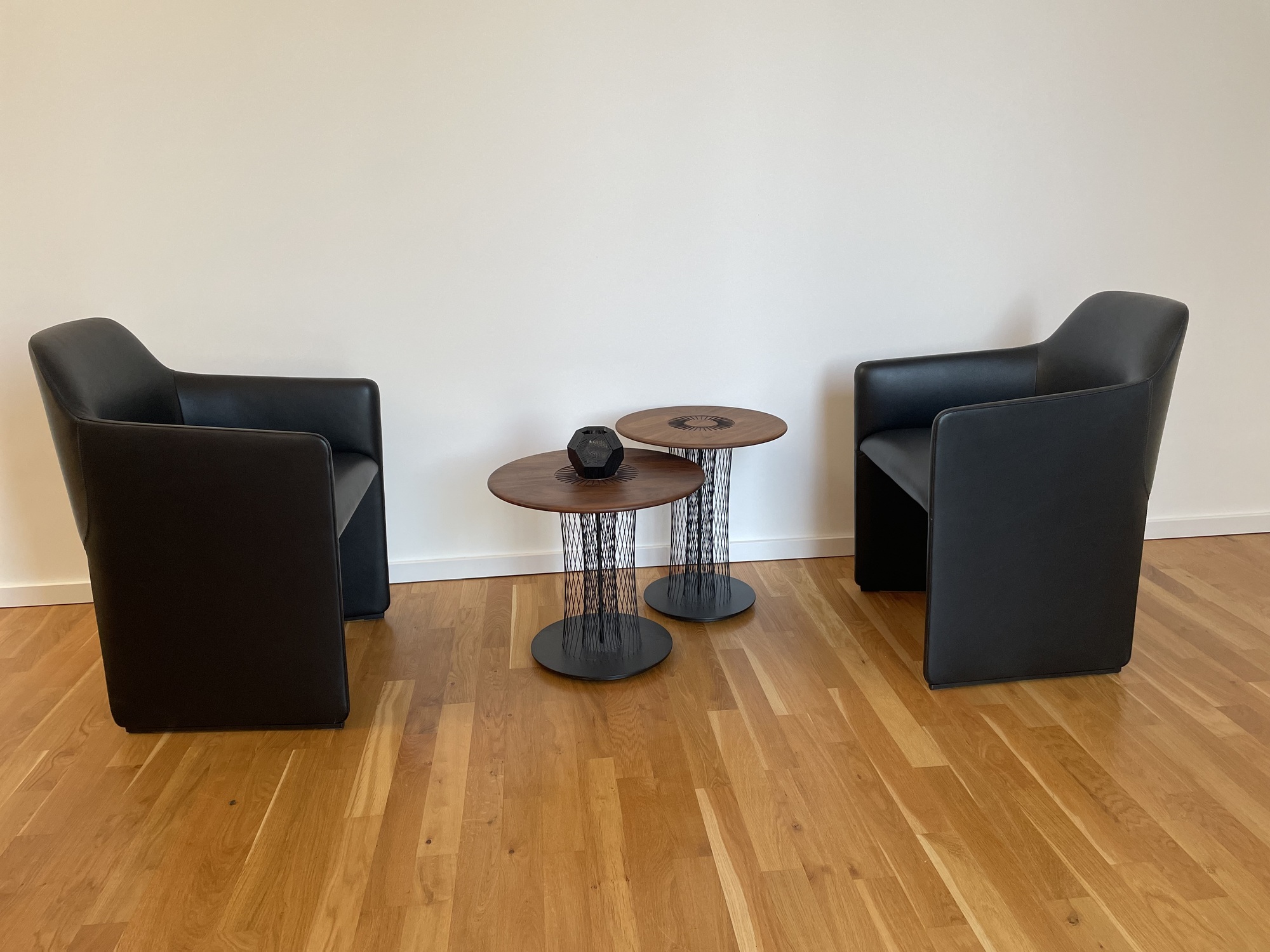 2x 525 Foster Walter Knoll Sessel mit Armlehne Leder Schwarz 6