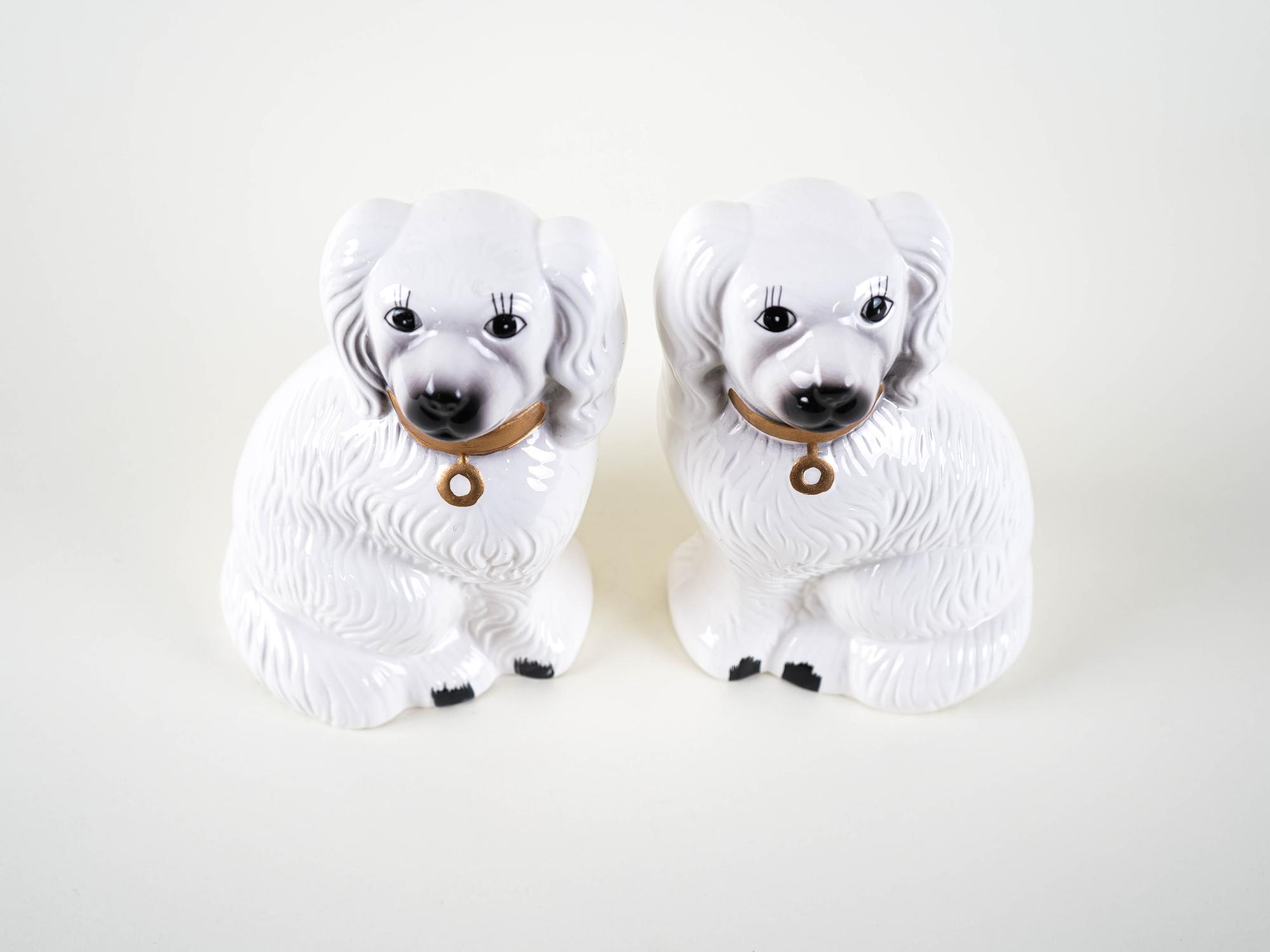 Dog Figures English Style Ceramic 1970s 4