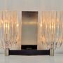 Vintage Wandlampe Glas 70er Jahre Metall 1