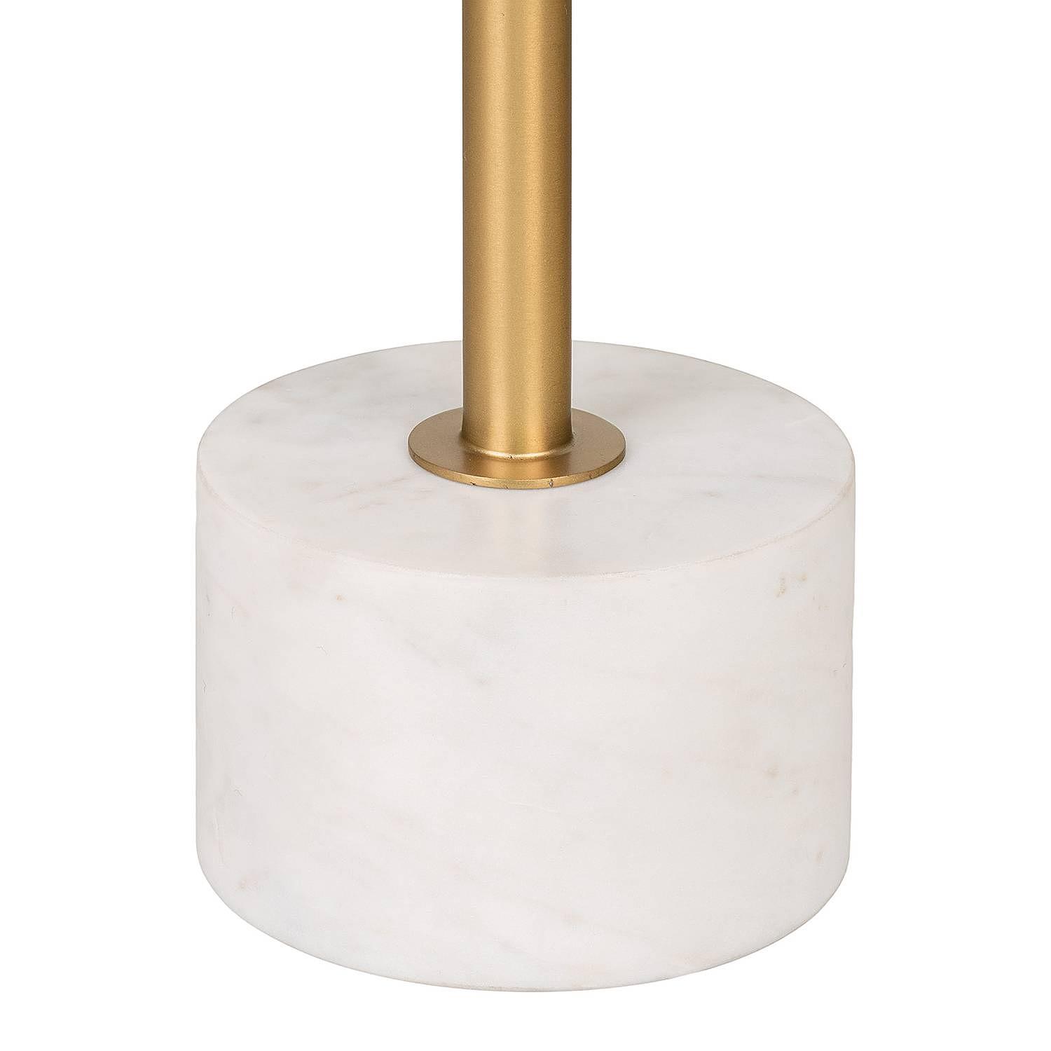 Side table Lecco steel marble white 41x58cm 4