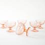Dessert bowl set Pink 1970s 3