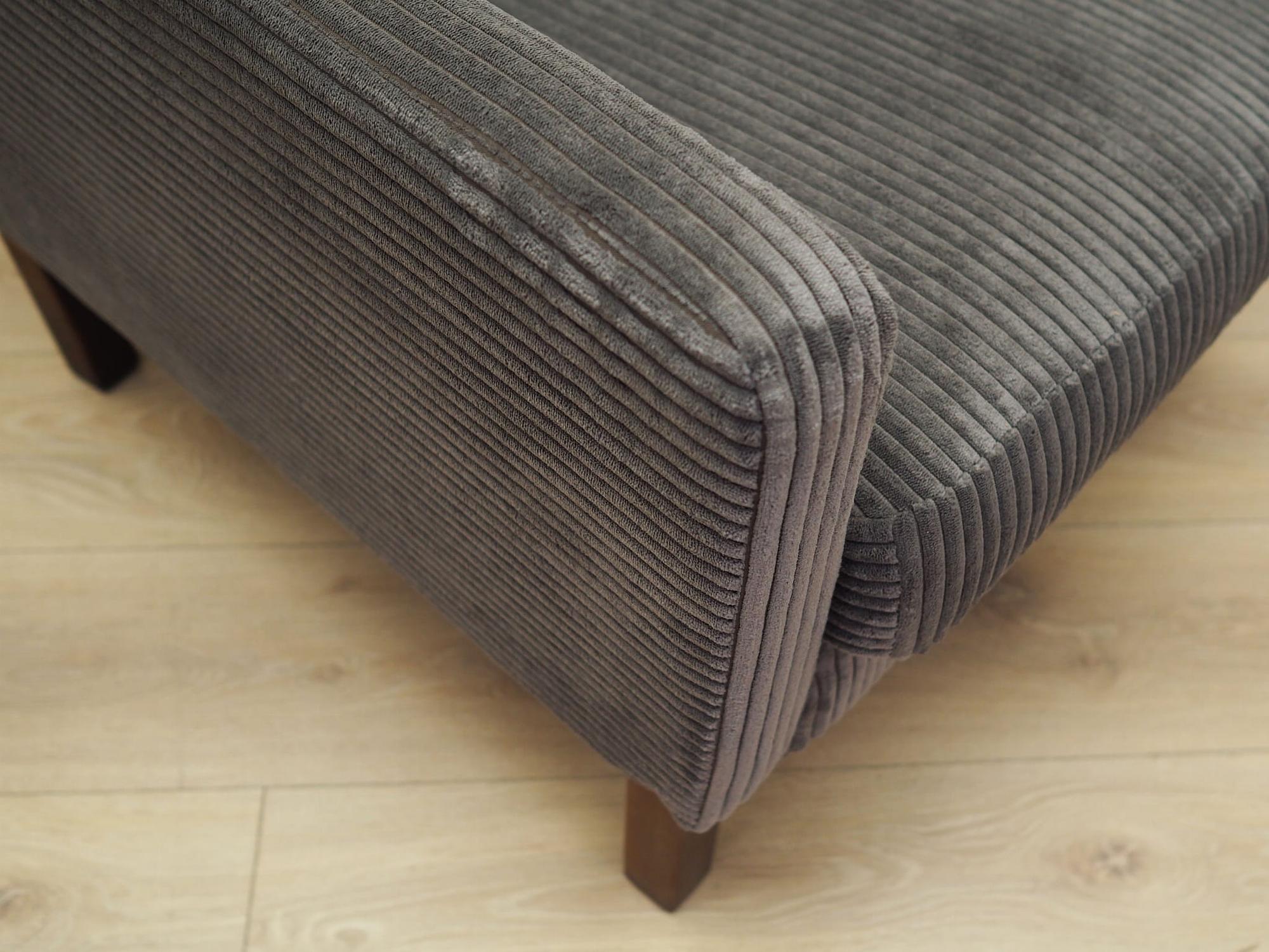 Vintage armchair beech wood velvet grey 1970s 12
